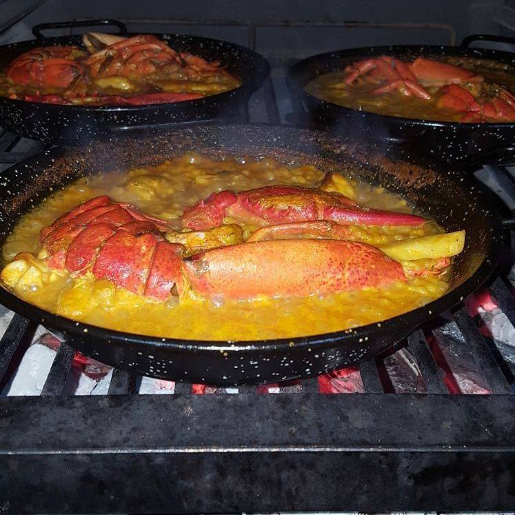 Pira cotture paella di pesce